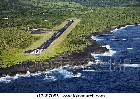 Aerial view of landing airstrip on coast of Maui Hawaii View Large Photo Image Stock Photography - Aerial view of landing airstrip on coast of Maui Hawaii. Fotosearch
