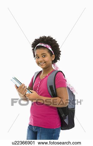 girl holding backpack