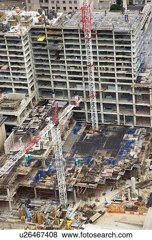 Birds eye view of construction site. View Large Photo Image Stock Photo - Birds eye view of construction site.. Fotosearch