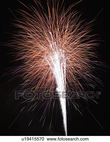 Colorful fireworks exploding in night sky. View Large Photo Image Stock Image - Colorful fireworks exploding in night sky.. Fotosearch