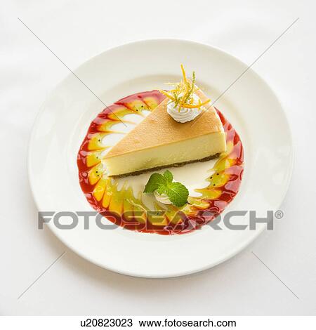 Gourmet slice of pie garnished with zest and sauce and mint sprig. View Large Photo Image Stock Image - Gourmet slice of pie garnished with zest and sauce and mint sprig.. Fotosearch