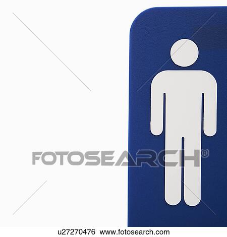 Men restroom sign logo on blue against white background. View Large Photo Image Stock Photograph - Men restroom sign logo on blue against white background.. Fotosearch