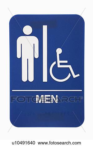 Men restroom sign with handicap access on white background. View Large Photo Image Stock Image - Men restroom sign with handicap access on white background.. Fotosearch