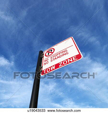 No parking tow zone street sign. View Large Photo Image Stock Image - No parking tow zone street sign.. Fotosearch