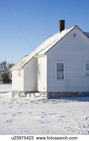 Rural house in snow. View Large Photo Image Stock Image - Rural house in snow.. Fotosearch