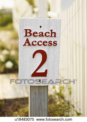 Sign for public beach access number two. View Large Photo Image Stock Photography - Sign for public beach access number two.. Fotosearch