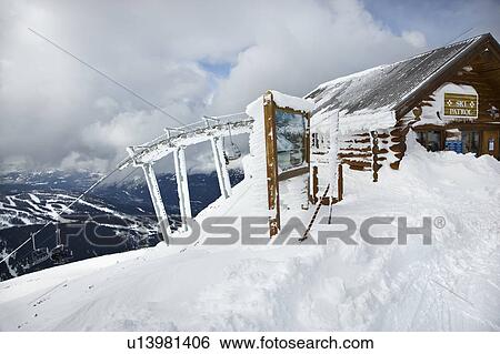 Ski patrol office at top of slope in Whistler, Canada. View Large Photo Image Stock Photograph - Ski patrol office at top of slope in Whistler, Canada.. Fotosearch