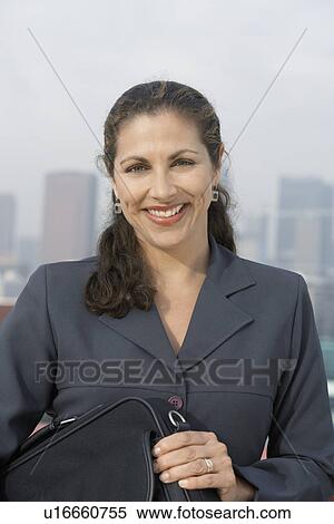 Stock Photography - Business woman outdoors. Fotosearch