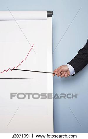 Businessman pointing at graph on easel close-up of hand View Large Photo Image Stock Image - Businessman pointing at graph on easel close-up of hand. Fotosearch