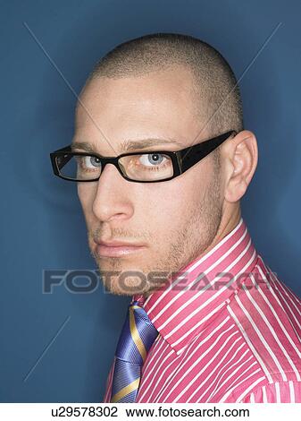Stock Image - Businessman Wearing Spectacles. Fotosearch