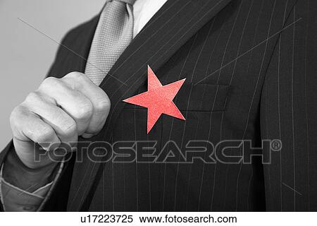 Businessman with Red Star on Suit View Large Photo Image Stock Photography - Businessman with Red Star on Suit. Fotosearch