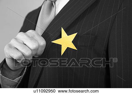 Businessmen with Golden Star on Suit View Large Photo Image Stock Image - Businessmen with Golden Star on Suit. Fotosearch