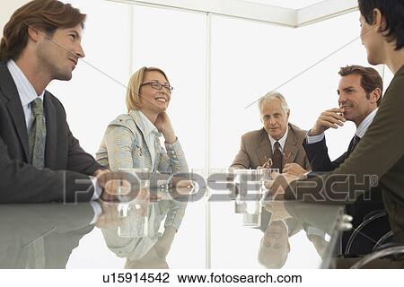 Businesspeople in conference meeting View Large Photo Image Stock Image - Businesspeople in conference meeting. Fotosearch