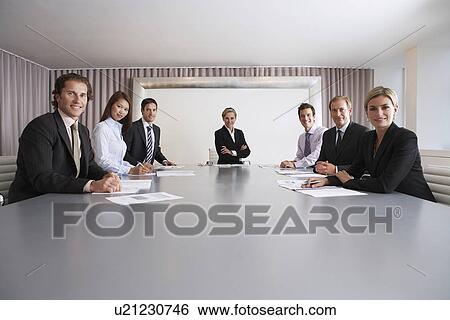 Businesspeople in Conference Room View Large Photo Image Stock Photograph - Businesspeople in Conference Room. Fotosearch