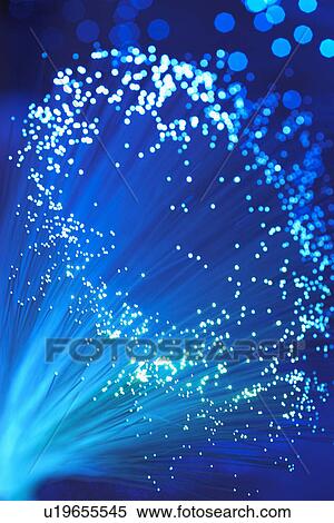 Close up of blue fibre optics View Large Photo Image Stock Photography - Close up of blue fibre optics. Fotosearch