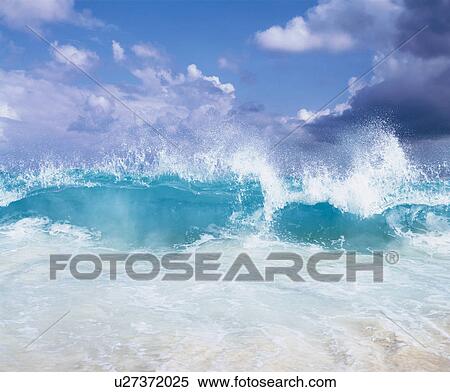 Stock Photography - Clouds over water. Fotosearch