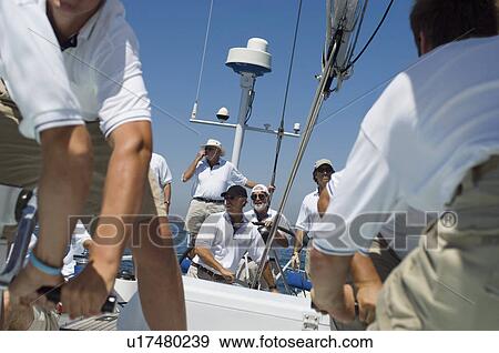 Crew on Yacht View Large Photo Image Stock Photo - Crew on Yacht. Fotosearch