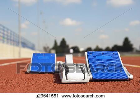 Empty Starting Block View Large Photo Image Stock Image - Empty Starting Block. Fotosearch