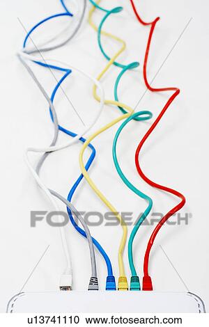 Ethernet cable connections view from above View Large Photo Image Stock Image - Ethernet cable connections view from above. Fotosearch