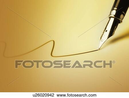 Fountain Pen Drawing Wavy Line View Large Photo Image Stock Image - Fountain Pen Drawing Wavy Line. Fotosearch