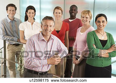 Group of Office Workers Posing on Office Steps View Large Photo Image Stock Photography - Group of Office Workers Posing on Office Steps. Fotosearch