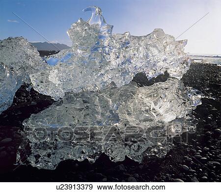 Stock Photo - Ice formation close-up. Fotosearch
