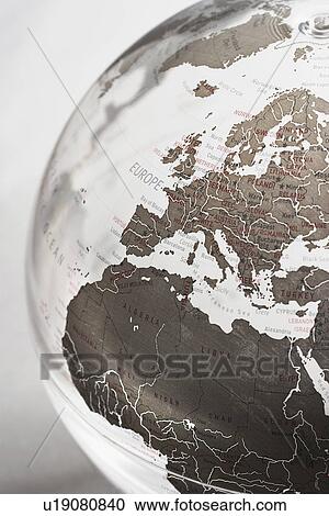 Stock Image - Inflatable Globe showing Europe. Fotosearch