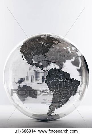 Inflatable Globe showing North and South America View Large Photo Image Picture - Inflatable Globe showing North and South America. Fotosearch