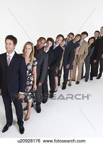 Line of Businesspeople leaning over View Large Photo Image Stock Photograph - Line of Businesspeople leaning over. Fotosearch