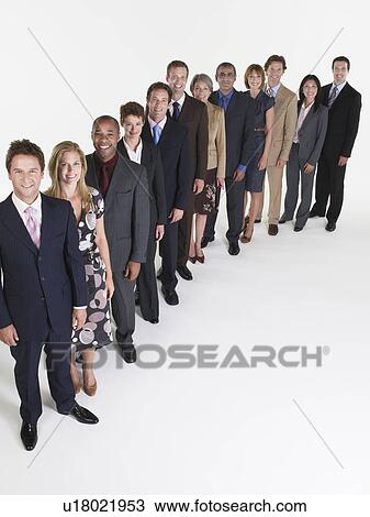 Stock Image - Line of Businesspeople. Fotosearch
