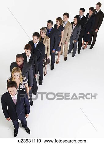 Stock Image - Line of Businesspeople. Fotosearch