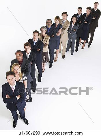 Stock Photo - Line of Businesspeople. Fotosearch