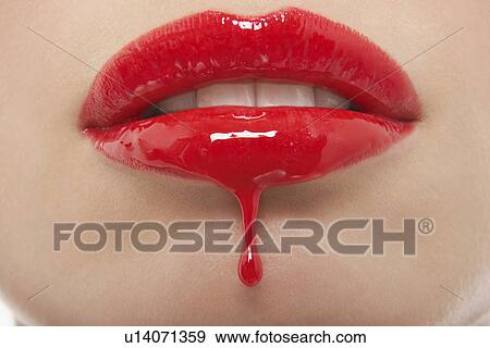 Lips Dripping Gloss View Large Photo Image Stock Photo - Lips Dripping Gloss. Fotosearch