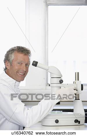 Stock Image - Man in Laboratory. Fotosearch