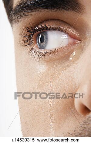 Man's eye crying View Large Photo Image Stock Photography - Man's eye crying. Fotosearch