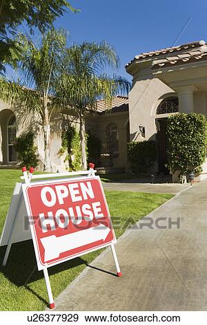 Open House sign View Large Photo Image Stock Photo - Open House sign. Fotosearch