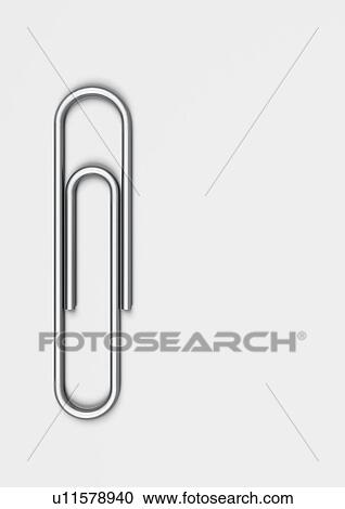 Paper clip on white background View Large Photo Image Stock Image - Paper clip on white background. Fotosearch