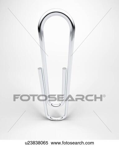 Stock Photography - Paper clip on white background. Fotosearch