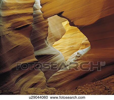 Stock Image - Passage through rock. Fotosearch