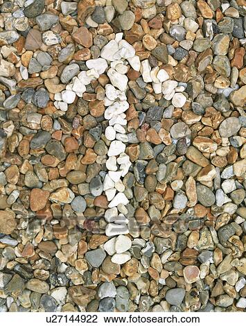Stock Image - Pebbles stones arrow (close-up). Fotosearch