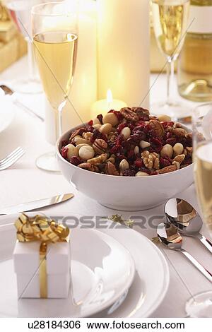 Place setting at Christmas View Large Photo Image Stock Photograph - Place setting at Christmas. Fotosearch