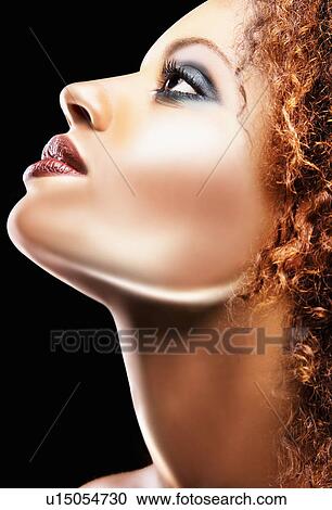 Profile of woman with make-up close-up View Large Photo Image Stock Image - Profile of woman with make-up close-up. Fotosearch