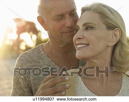 Stock Photo - Senior Couple on Beach. Fotosearch