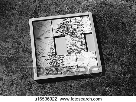 Slide-puzzle with jumbled map (b&w) View Large Photo Image Stock Image - Slide-puzzle with jumbled map (b&w). Fotosearch