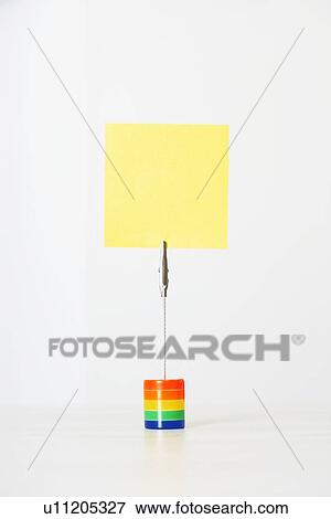 Stock Photo - Sticky Notepaper Holder. Fotosearch
