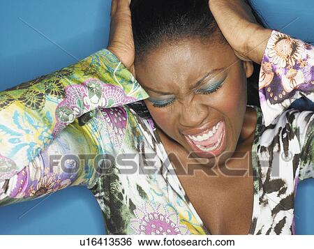 Stressed Woman Shouting View Large Photo Image Stock Photograph - Stressed Woman Shouting. Fotosearch