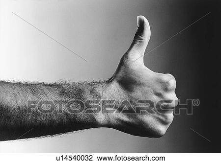 Thumbs up (b&w) (close-up) View Large Photo Image Stock Image - Thumbs up (b&w) (close-up). Fotosearch