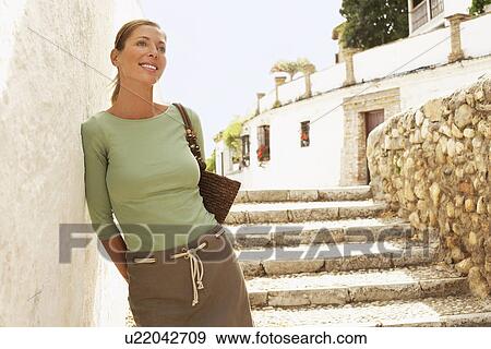Tourist on Steps in Granada Spain front view View Large Photo Image Stock Photo - Tourist on Steps in Granada Spain front view. Fotosearch