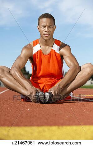 Track Athlete Warming Up View Large Photo Image Stock Image - Track Athlete Warming Up. Fotosearch