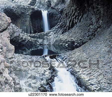 Waterfall in canyon View Large Photo Image Stock Image - Waterfall in canyon. Fotosearch